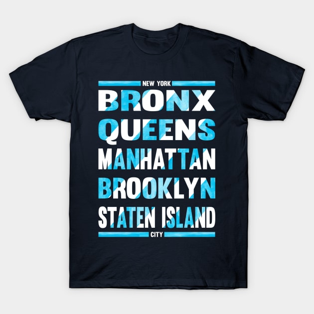 Boroughs of new york T-Shirt by CRD Branding